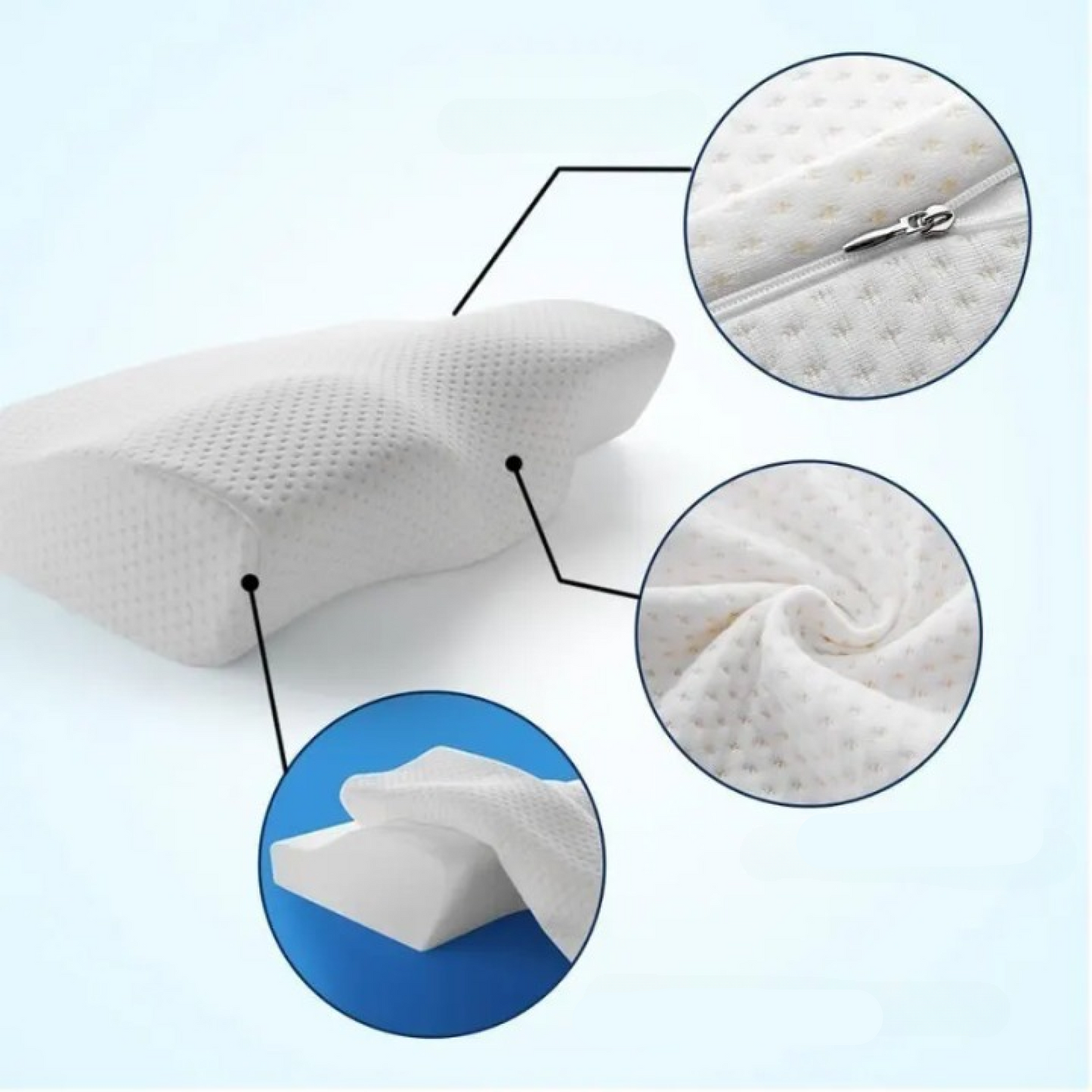 OrthoSleep™ Memory Foam Pillow – Ergonomic Support, Deep Rest & Cervical Relief